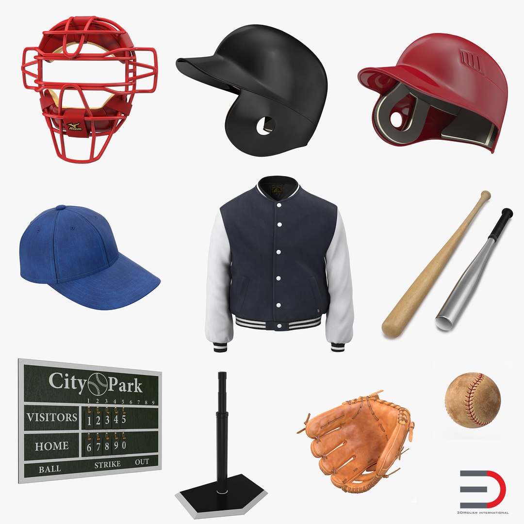 Baseball 3D Models Collection 6 3D model preview