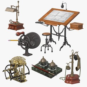 Vintage Office Supplies Set