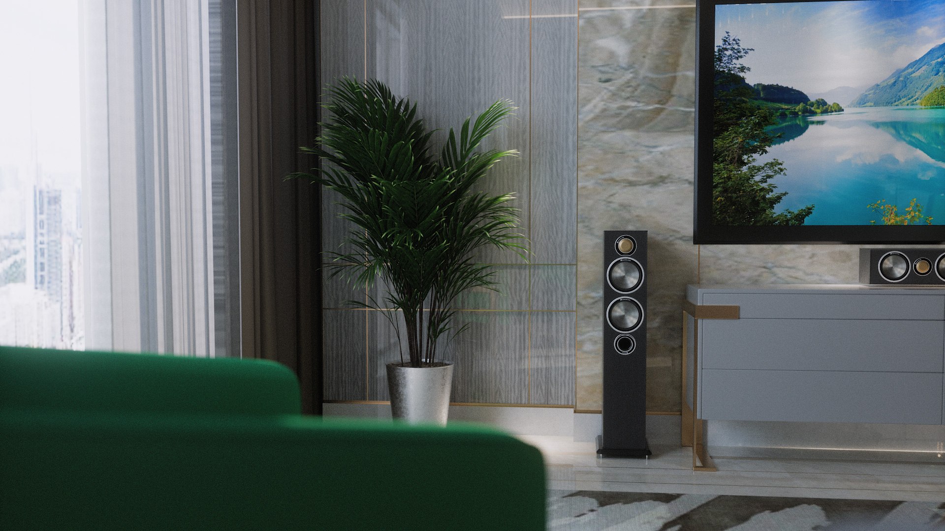 Living Room V2 - Cinema 4D Octane Render Plus Formats 3D - TurboSquid ...