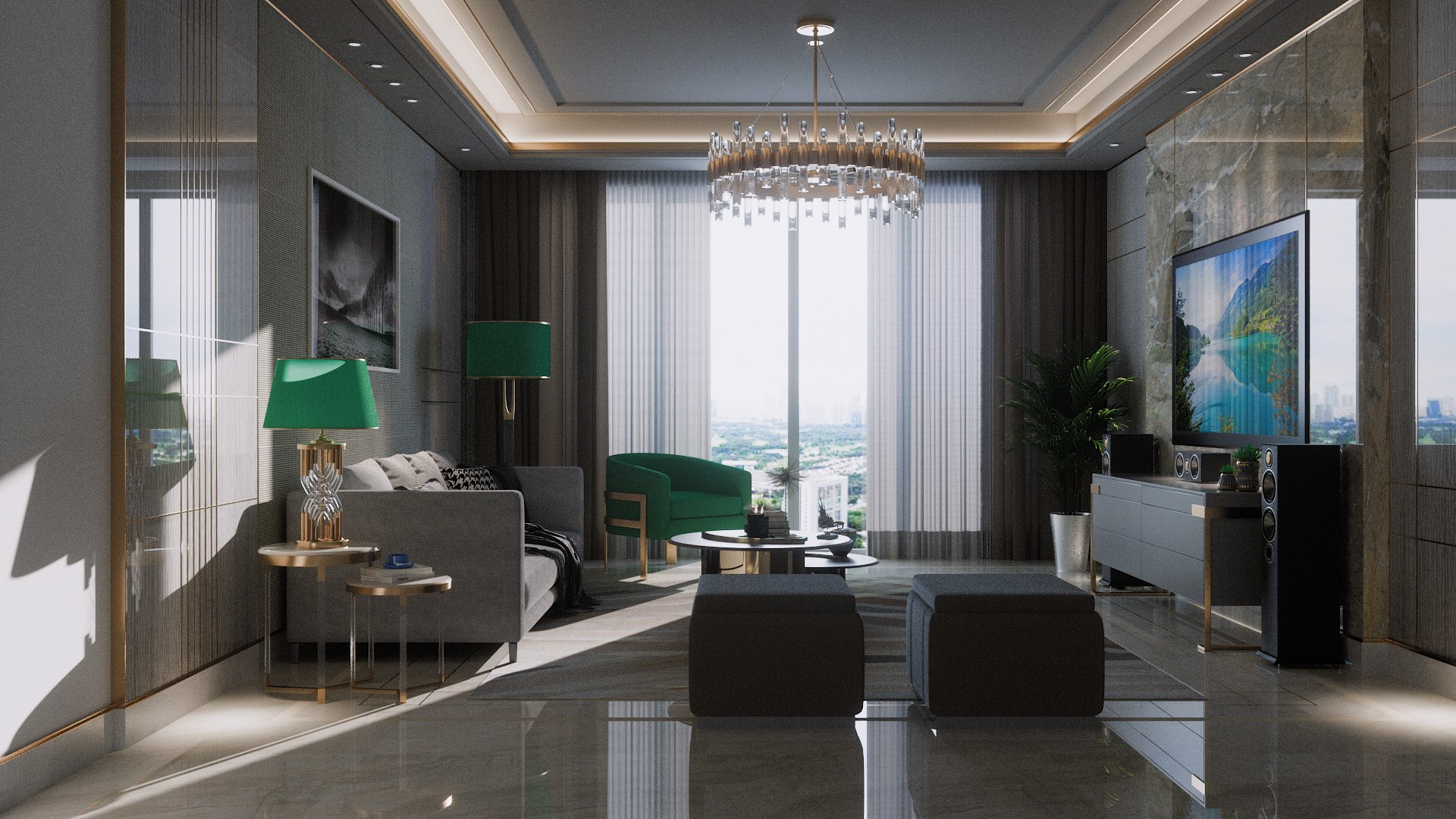 Living Room V2 - Cinema 4D Octane Render Plus Formats 3D - TurboSquid ...