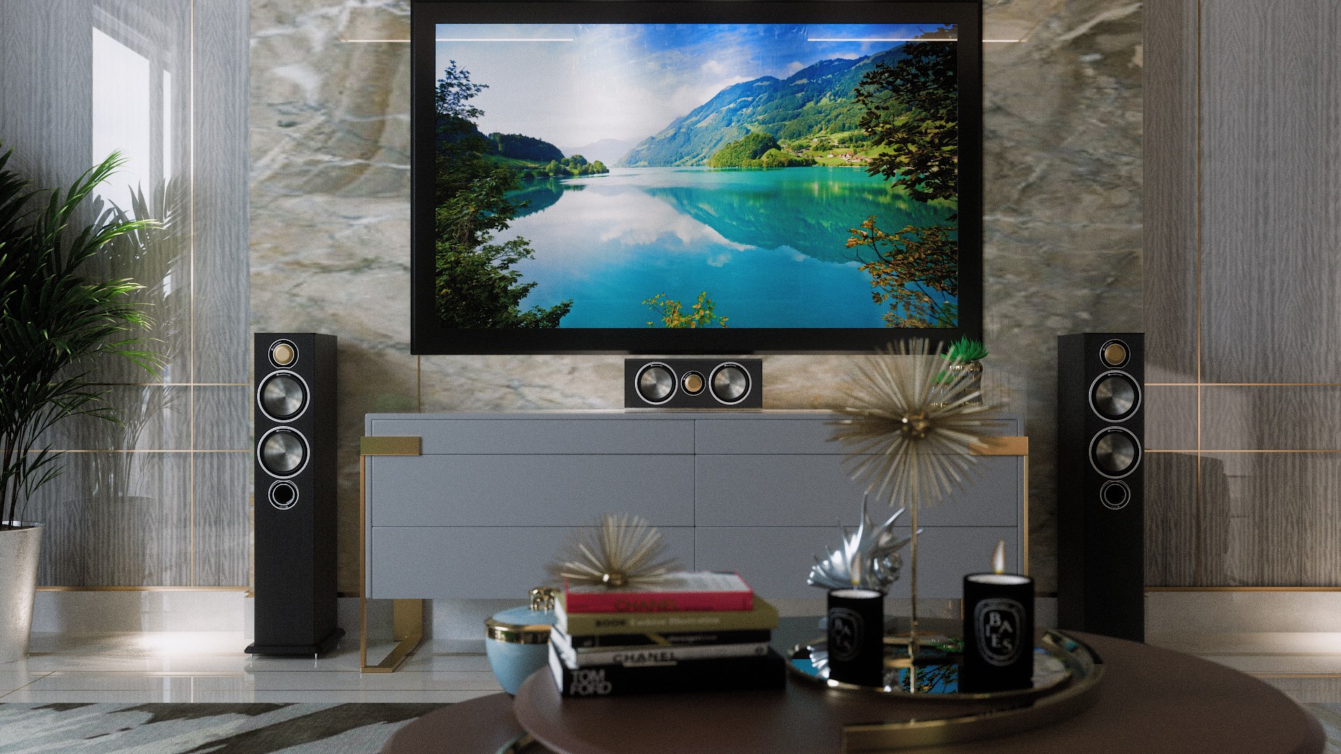 Living Room V2 - Cinema 4D Octane Render Plus Formats 3D - TurboSquid ...