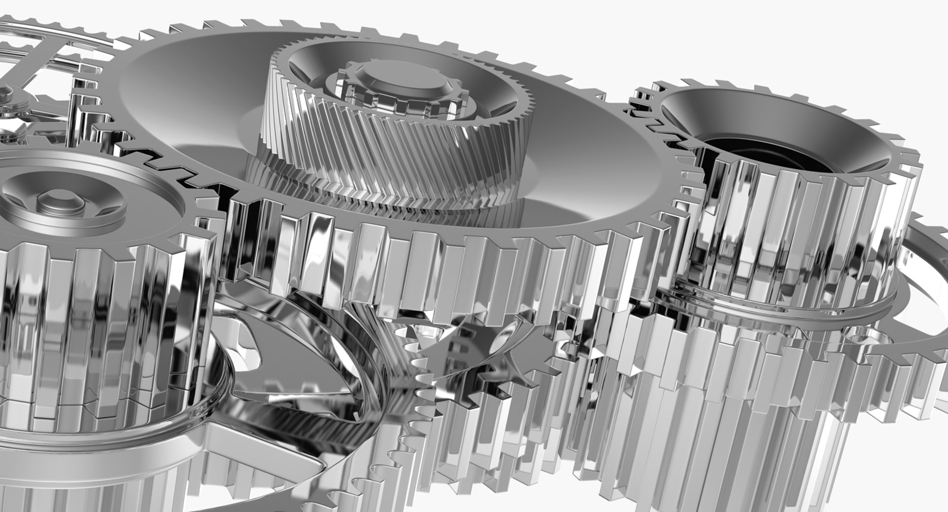 Chrome clockwork mechanism 3D TurboSquid 1292009