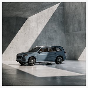 Concrete Car Showcase Studio Stage C4D Redshift