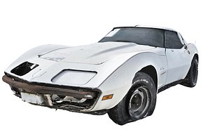Classic Car Wreck(1) 3D model