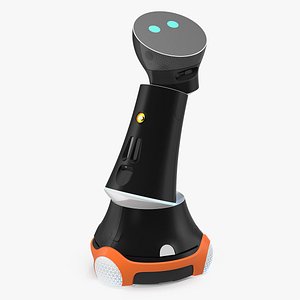 service robot rigged 3D model