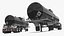Liquid Tank Semi Trailer Rigged for Cinema 4D