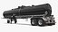 Liquid Tank Semi Trailer Rigged for Cinema 4D