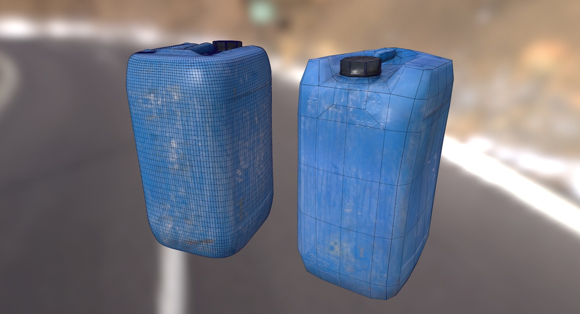 3d Plastic Dirty Jerrycan Polys