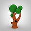 3d cartoon tree model