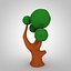 3d cartoon tree model