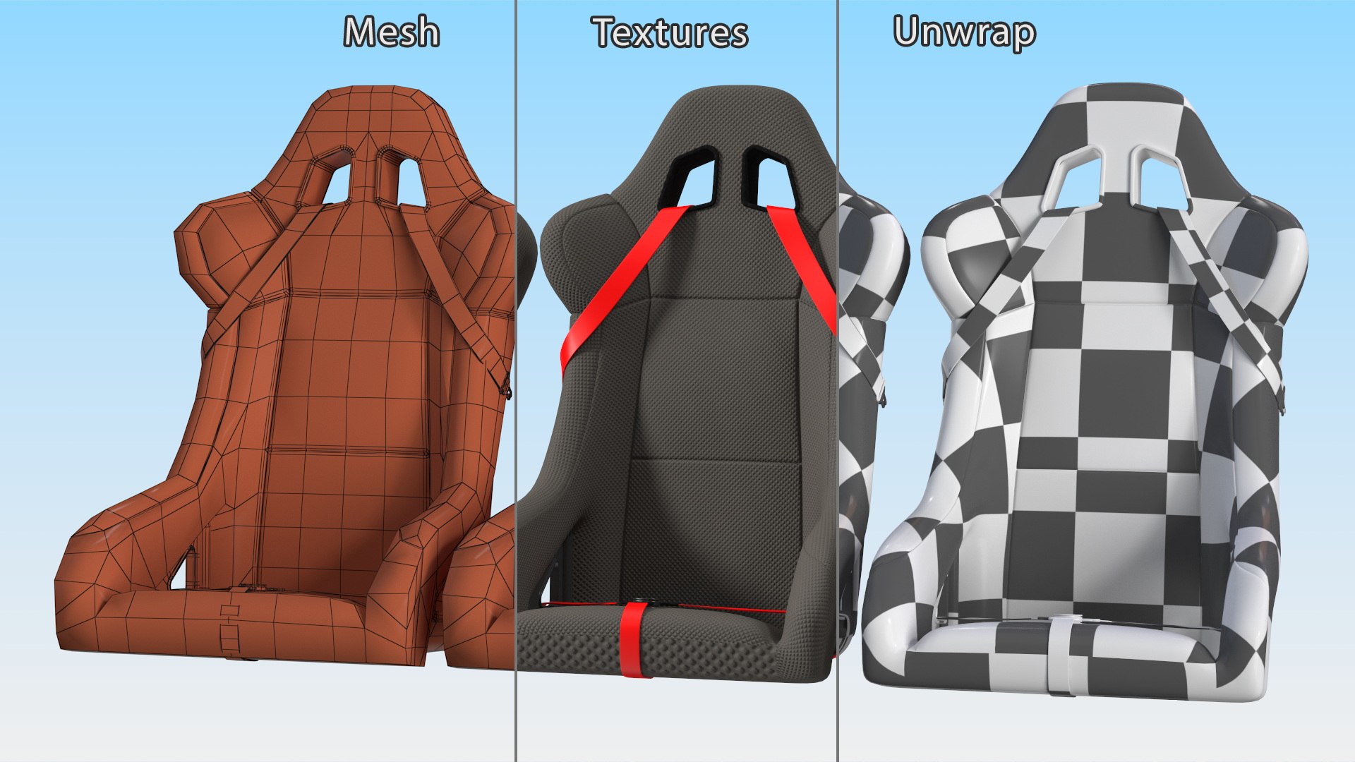 Racing Car Seats 3D Model TurboSquid 2062991