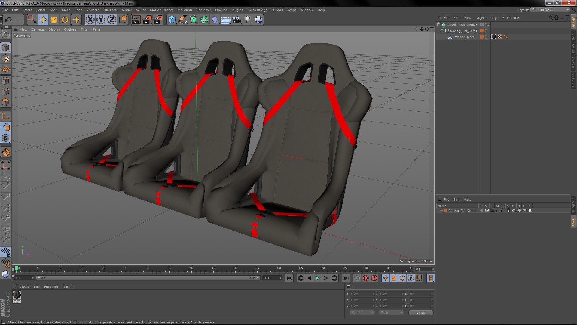 Racing Car Seats 3D Model TurboSquid 2062991