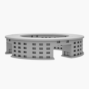 3D Hi-Tech Building 16 model