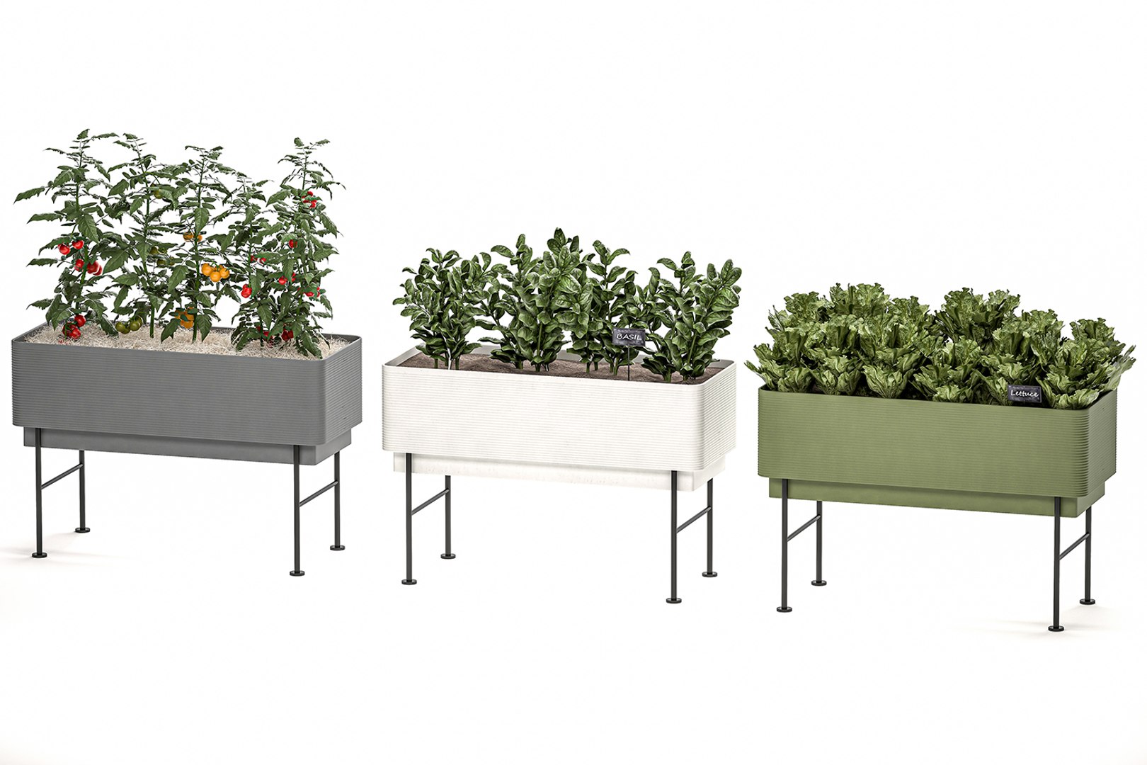 Kitchen Garden Pots Home 3D Model TurboSquid 1549779