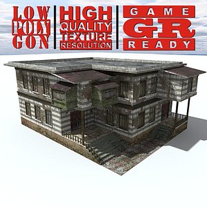 3d model weathered house games