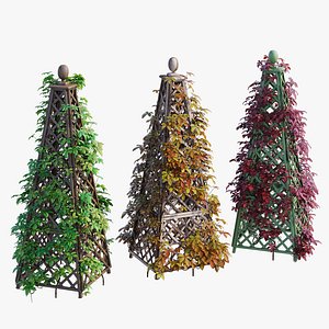 Wood obelisk 3D