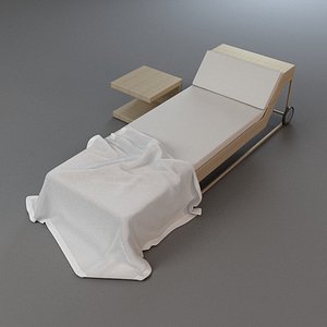 Sun Lounger and Towel