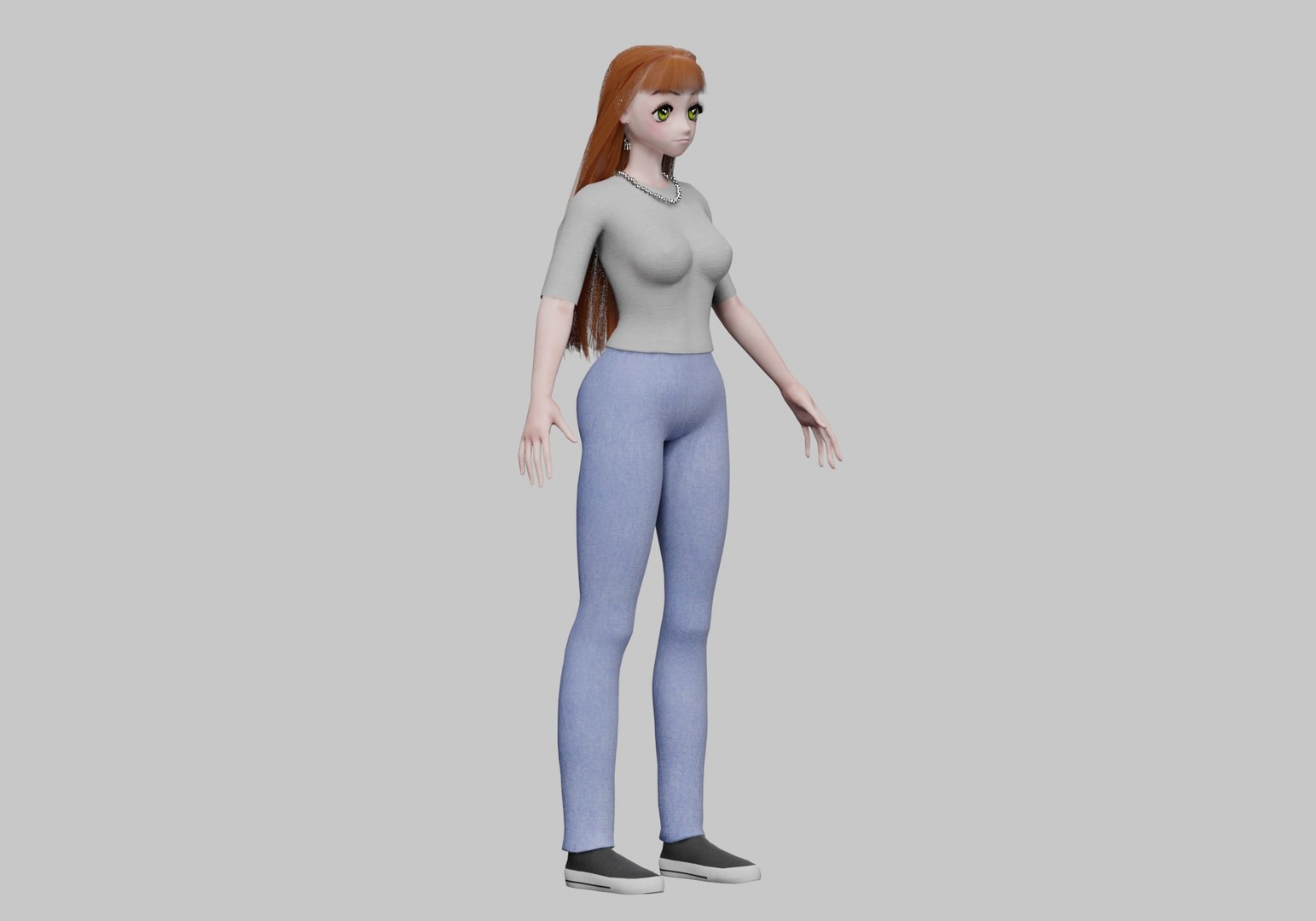 3D Anime Basic Girl V33855 Model - TurboSquid 2270540