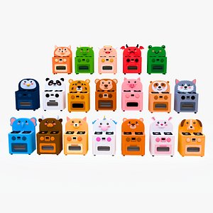Cartoon Kitchen Appliances Pack 01 model