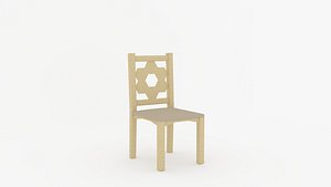 Hexagon Honeycomb Wood Chair