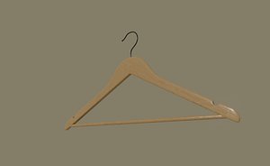 wooden clothes hanger model