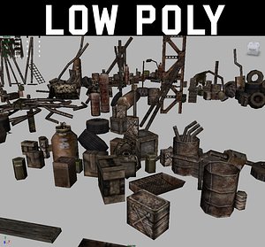 Low Poly Post Apocalyptic Junk