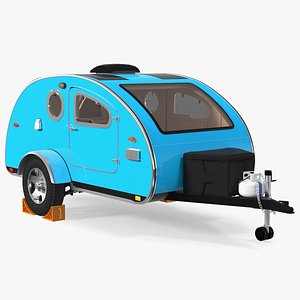 3D Teardrop Camping Trailer with Wheel Chock