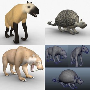 chalicotherium animals 3d ma