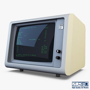 3D model ibm 5150 monitor