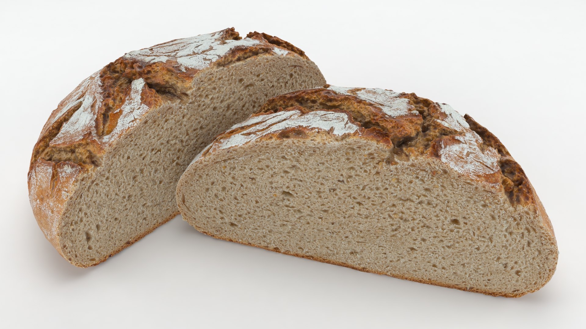 3D Rye Bread Cut In Half - TurboSquid 1874872