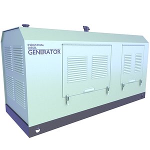 3D model Old Power Diesel Generator 11
