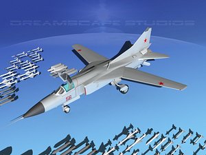 mig-23 flogger b fighter 3d model