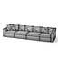 Asnaghi Charme modern tv contemporary sectional sofa