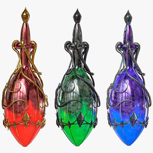 Magic Bottle Of Potion Gameready PBR