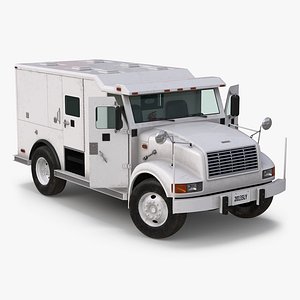 armored cash transport car 3d model