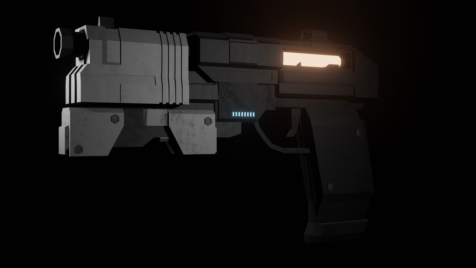 Low Poly Sci-Fi Pistol 3D model - TurboSquid 2100327