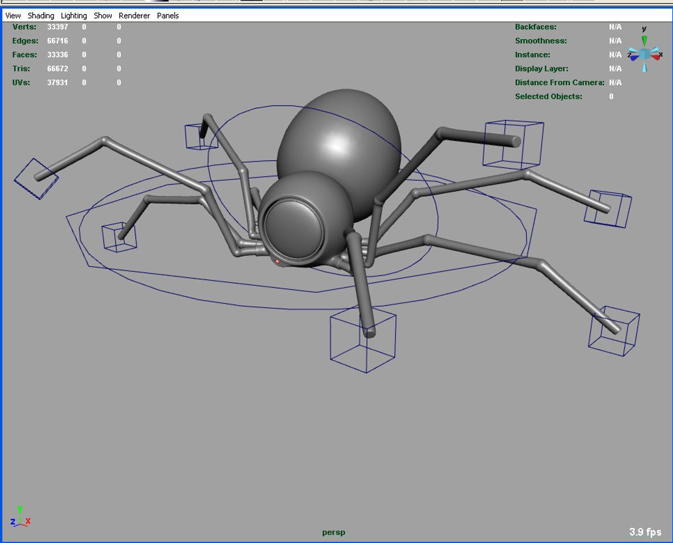 spider surveillance robot 3d model