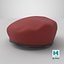 Red Military Beret 3D model