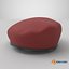 Red Military Beret 3D model