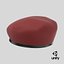 Red Military Beret 3D model
