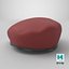 Red Military Beret 3D model