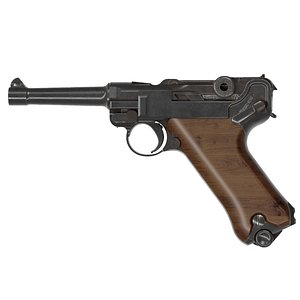 3D model Luger P-08 Pistol with Inner Workings