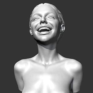 SC girl bust D 3D print model 3D model