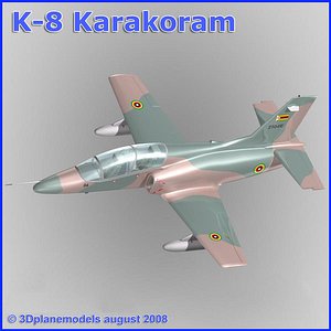 training jet k-8 karakorum 3ds