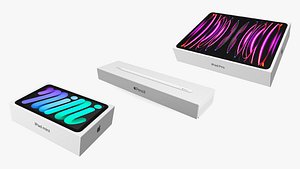 Apple Packaging Boxes Collection 3 3D