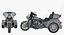 Rigged Trike Motorcycles 3D Models Collection
