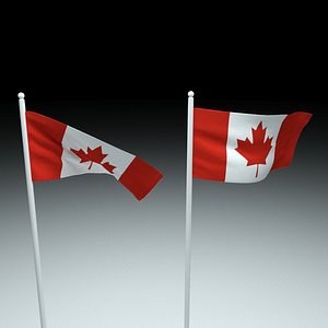 3D canada flag model