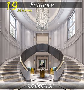 3D Collection of ENTRANCE hall 3d scene model