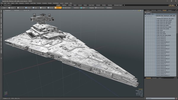 modelo 3d Destructor Estelar Imperial con Luces - TurboSquid 2212705