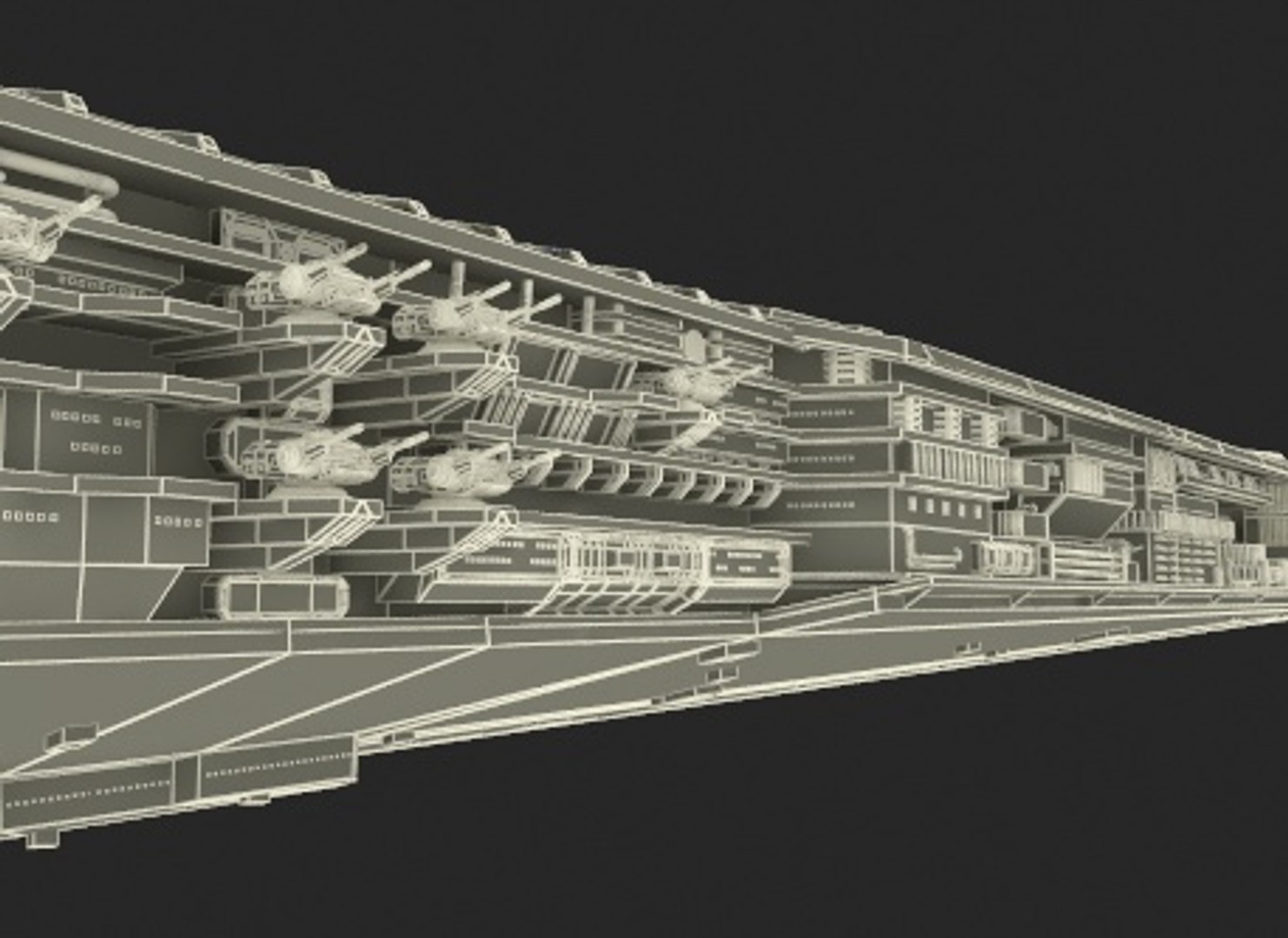 3D Imperial Star Destroyer With Lights - TurboSquid 2212705